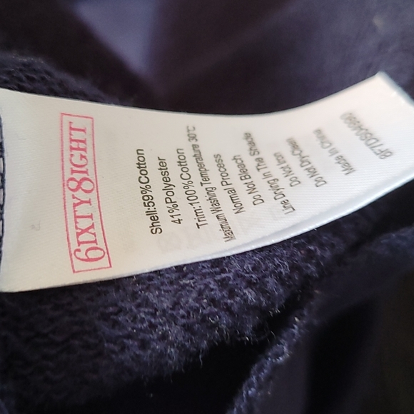 Dual Fabric Sweatshirt Top/w Ruffled Ribbon Sleeve - Picture 8 of 8